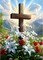 Easter Lily Cross Diamond Art Kits for Adults - 12x16 Inch 5D Full Drill Diamond Painting - Religious Spring Flower Gem Art for Beginners - DIY Faith-Based Rhinestone Craft for Home Wall Decor